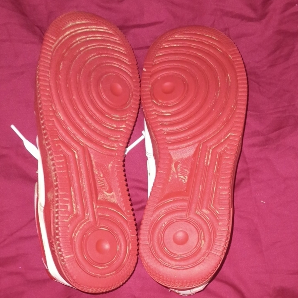 Nike Air Kids Sneakers in Red and White Size 5Y Good Condition 👟 - Picture 11 of 13